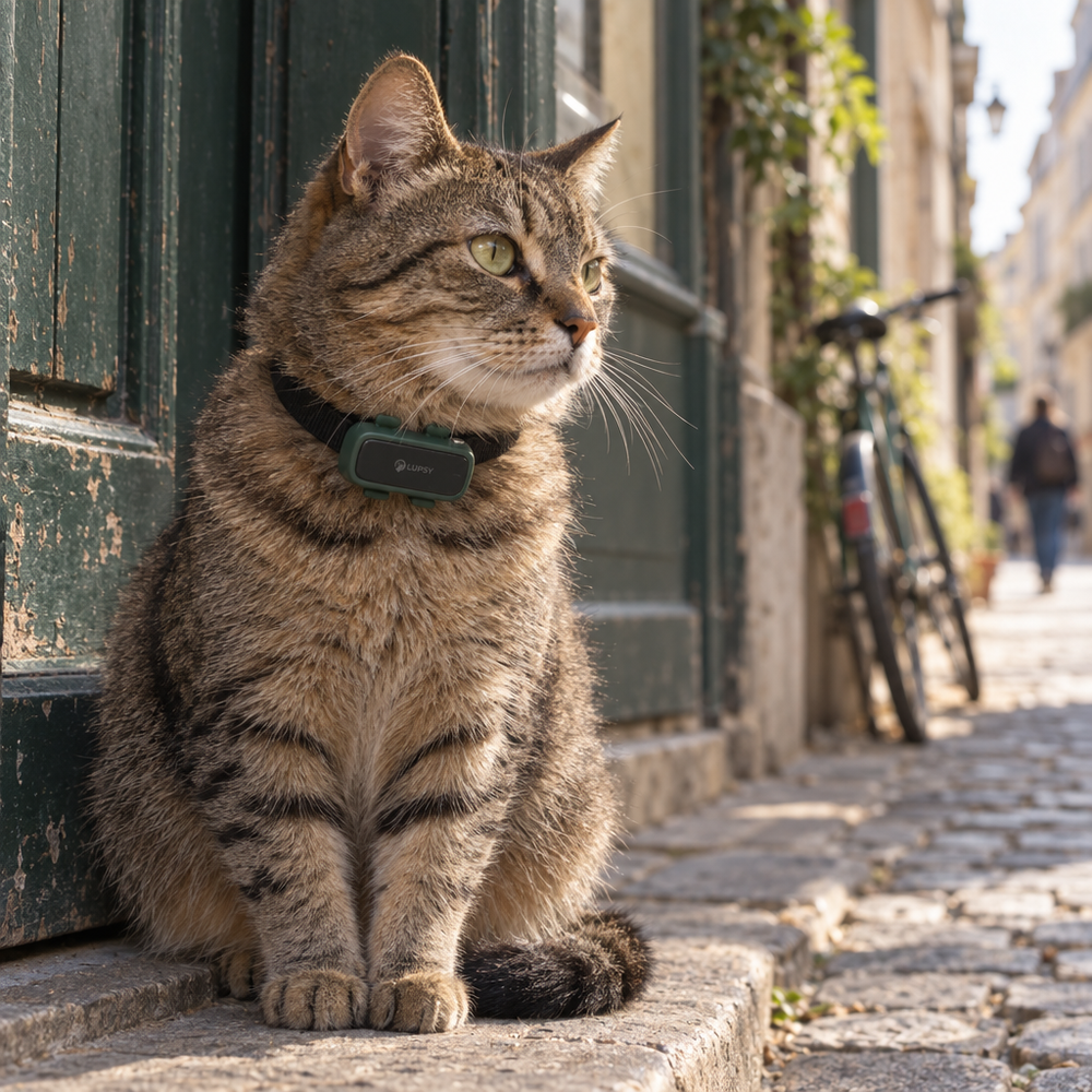 Chat avec traceur GPS Lupsy P5